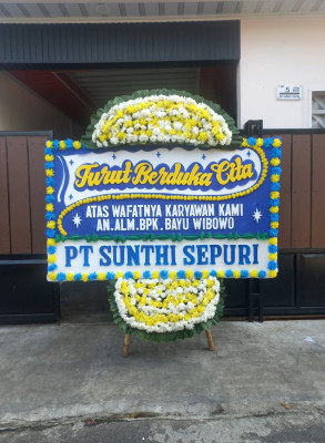 Papan Bunga Duka di Kalome
